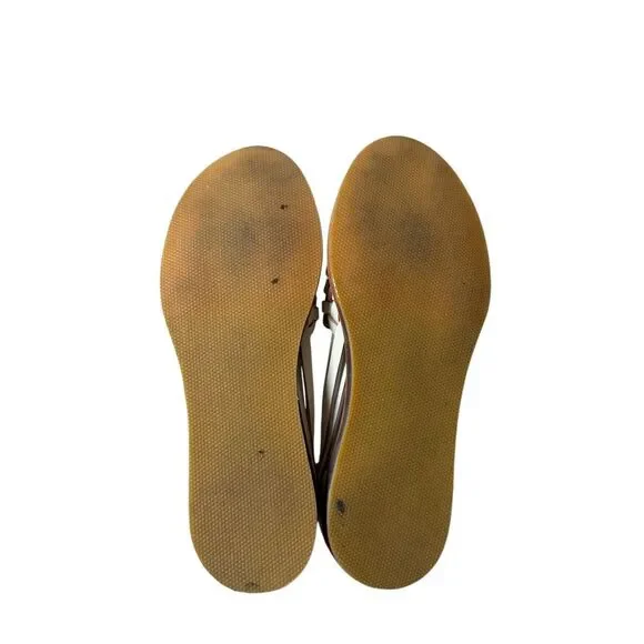 Anthropologie Nisolo Sandals Flats Huarache Woven Leather Boho Cream 8 - Picture 9 of 10